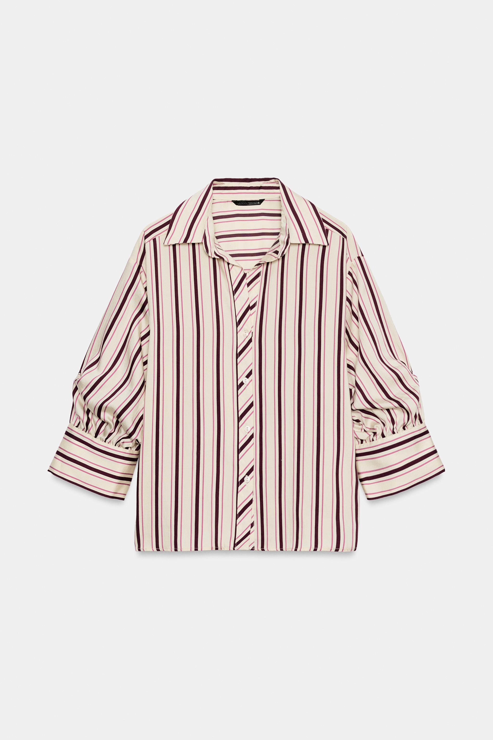 CHEMISE À RAYURES MANCHES RETROUSSÉES